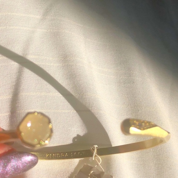 NWT Kendra Scott RARE & RETIRED Ashlee Bracelet Yellow Gold & Iridescent Drusy! - Picture 16 of 16